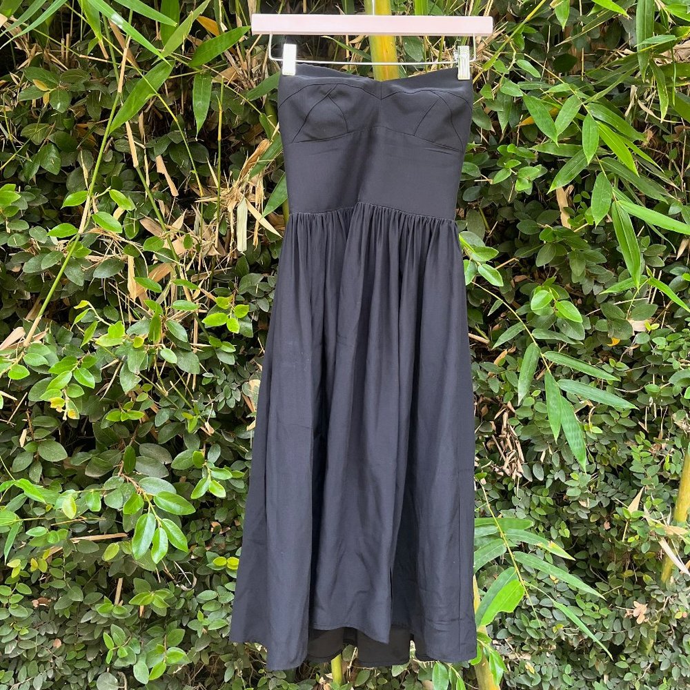 Amanda Uprichard black strapless dress (size Small)